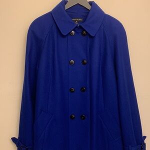 NWOT Wool Coat Royal Blue Preston and York XL